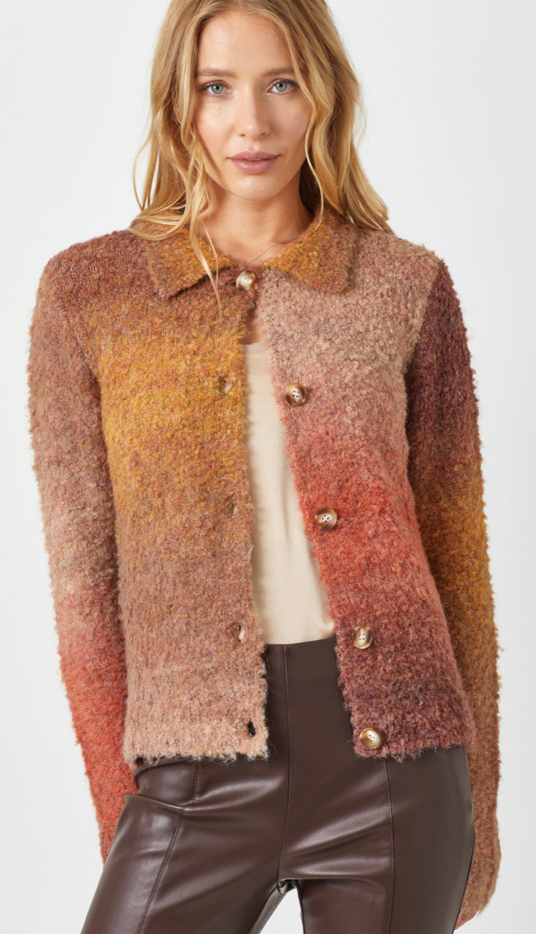 Sunset Fuzzy Cardigan