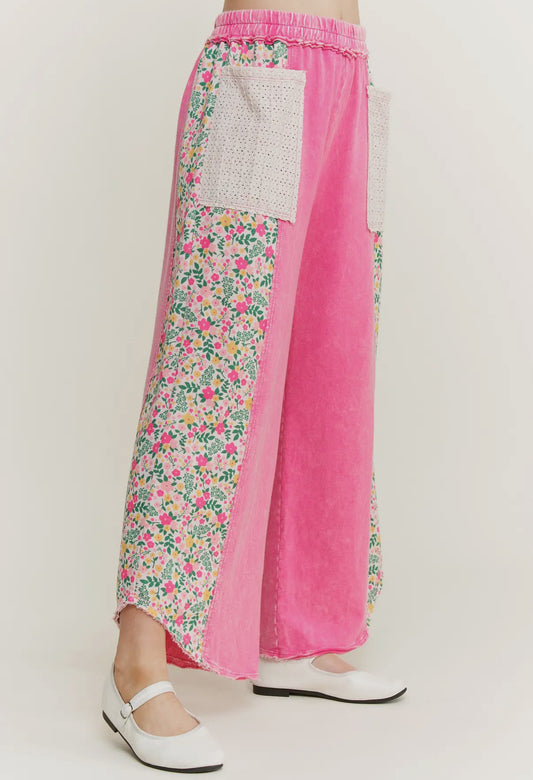 Hot Pink Floral Pant
