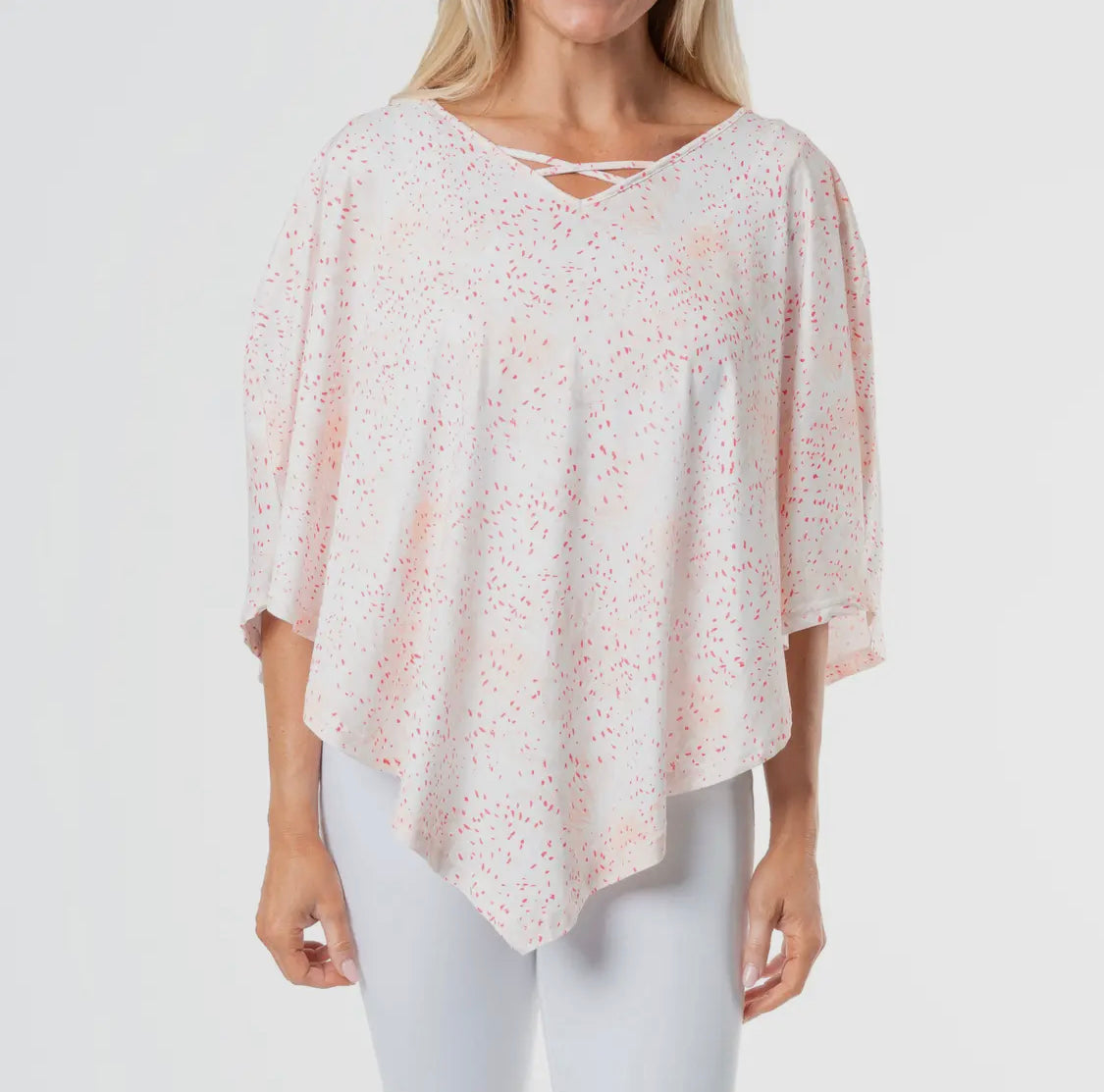 Pink Speckled Poncho