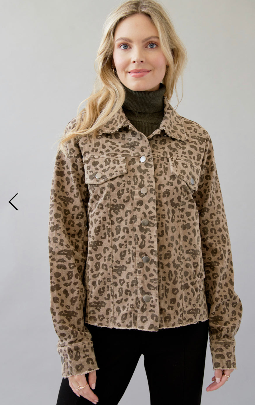 Leopard Trucker Jacket