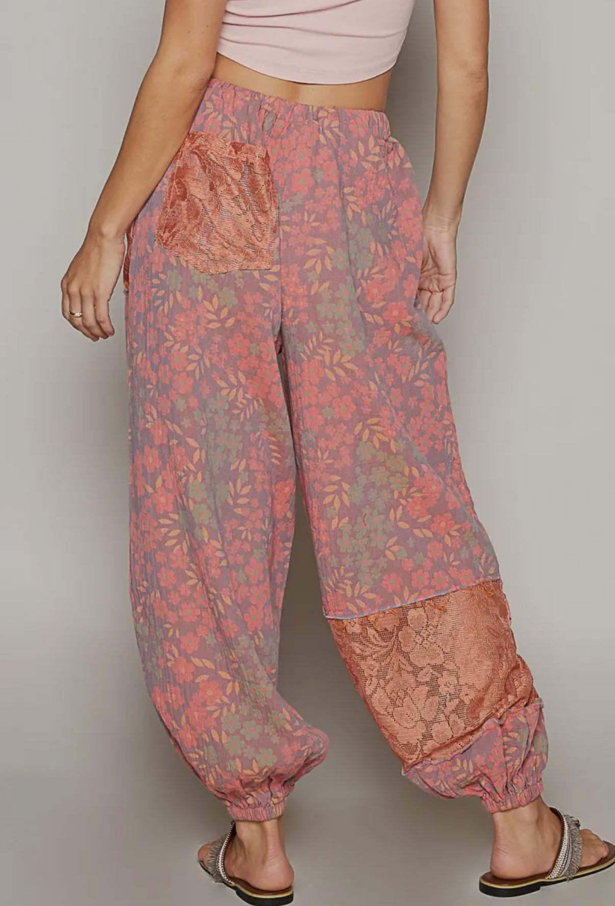 Floral Lace Joggers