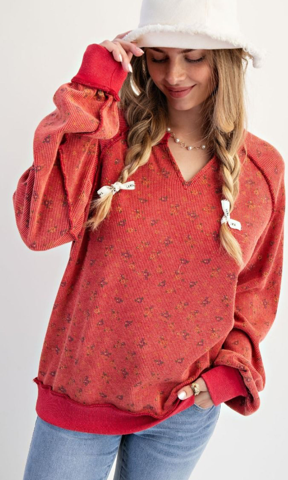 Boho Red Floral Thermal