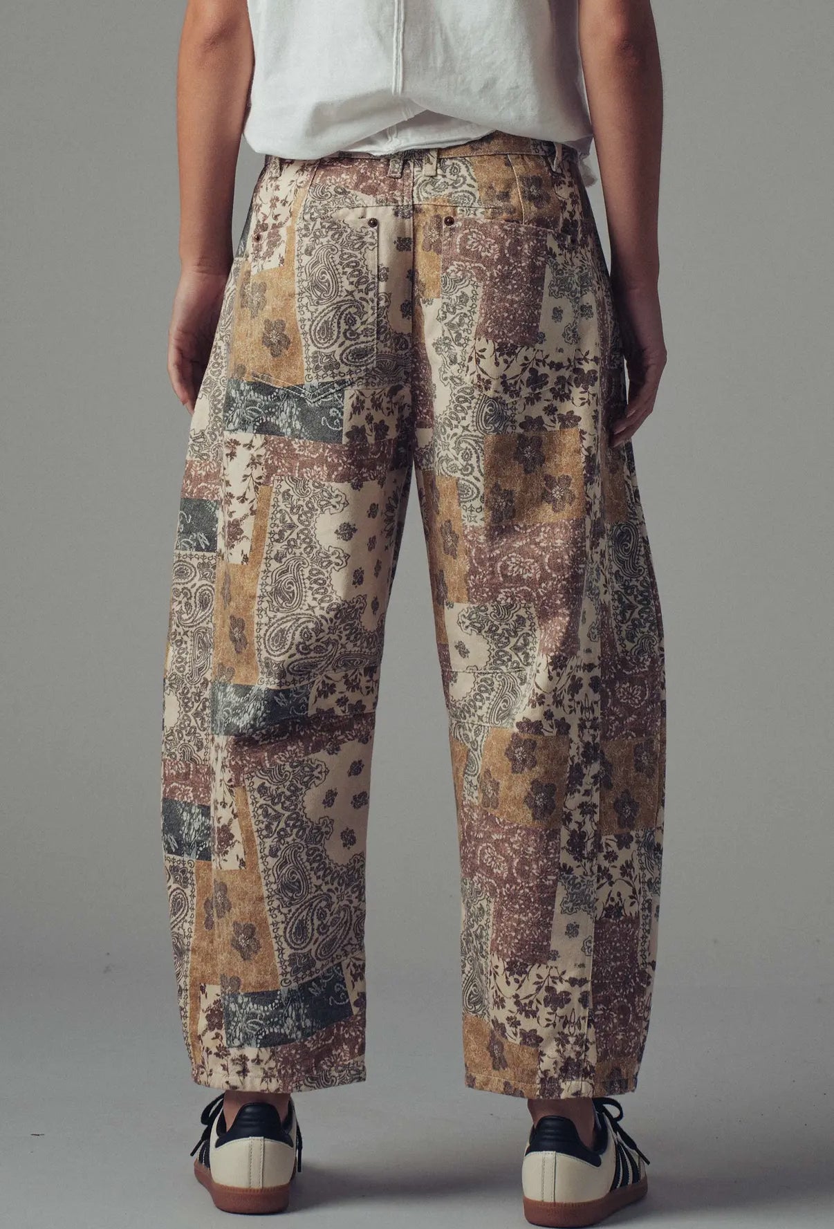 Boho Paisley Barrel Jeans