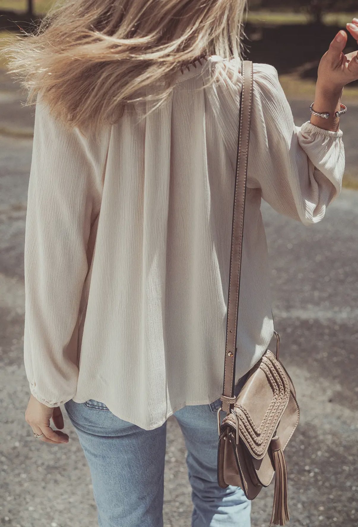 Embroidered Floral Boho Top