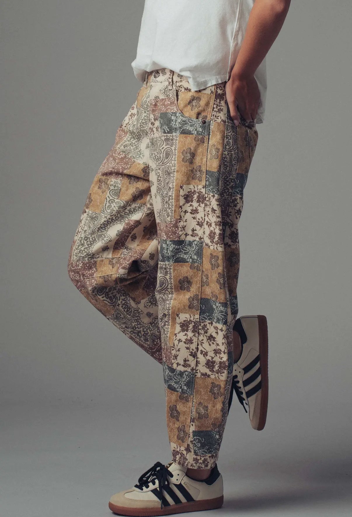 Boho Paisley Barrel Jeans