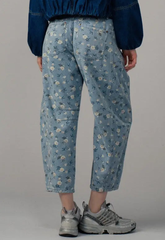 Wild Rose Barrel Jean