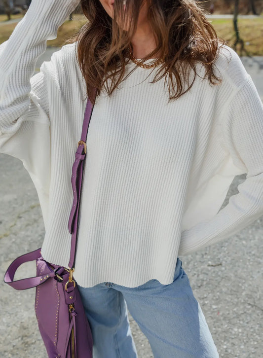 White Thermal Longsleeve