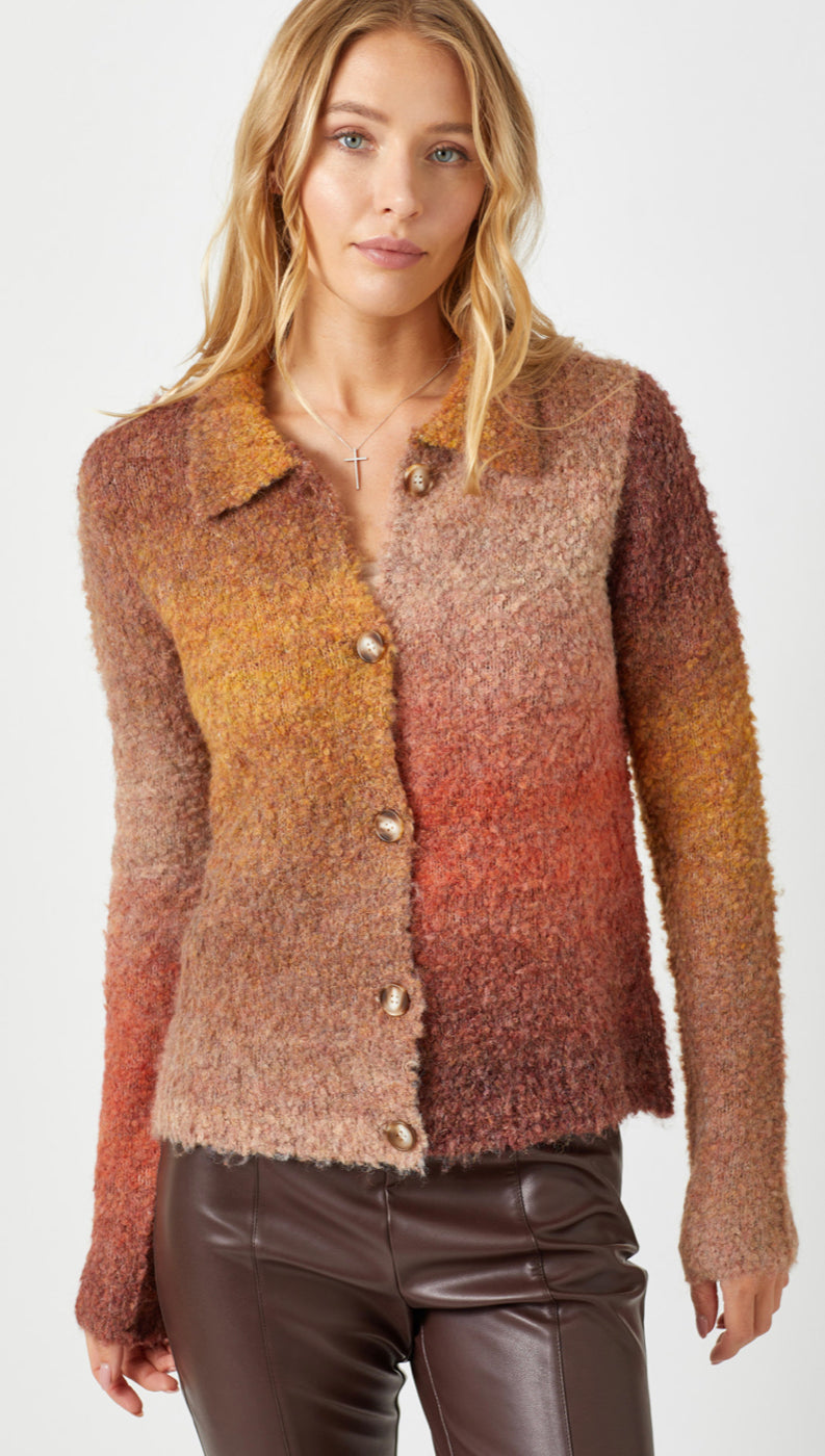 Sunset Fuzzy Cardigan