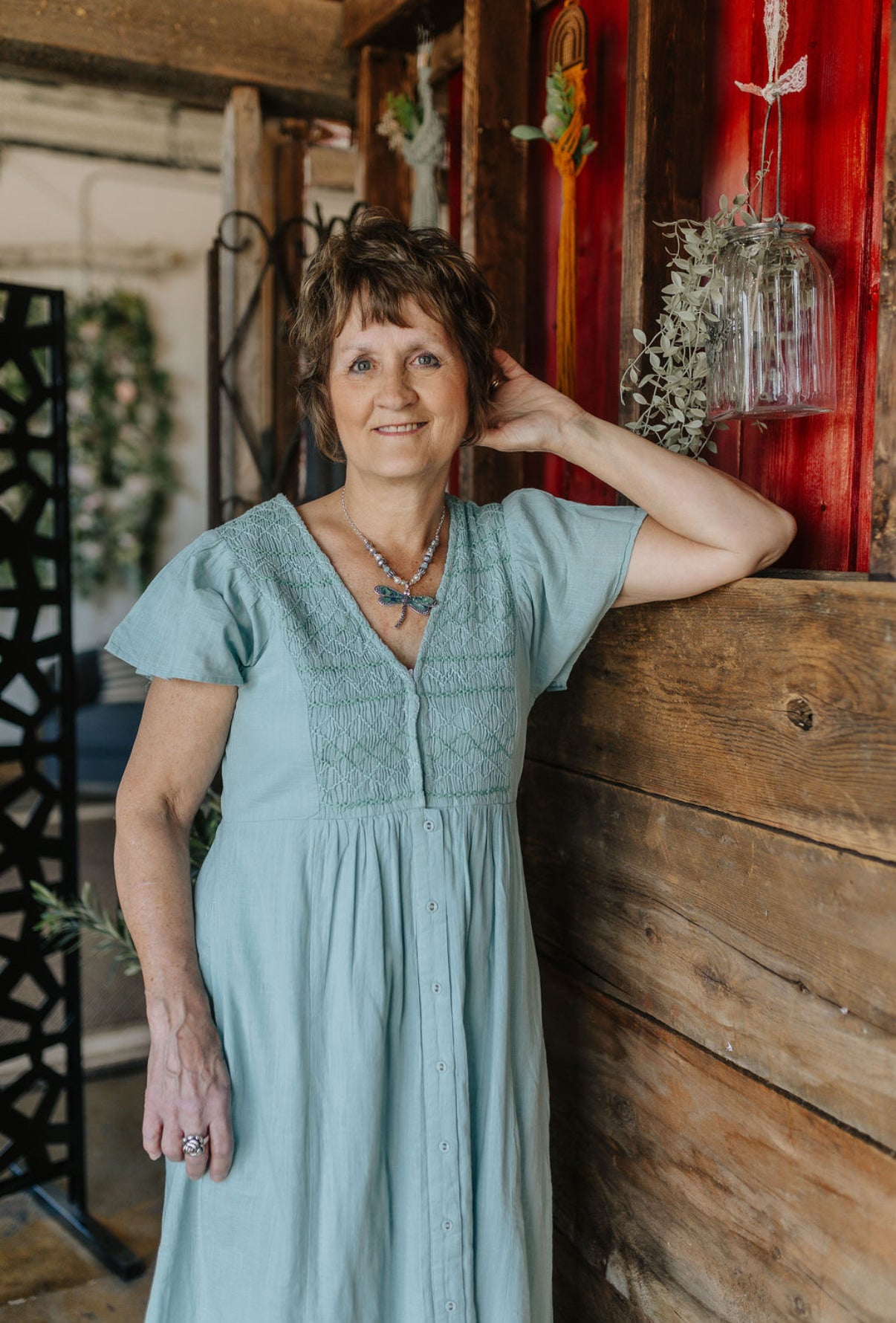 Cotton Midi Button Down Dress