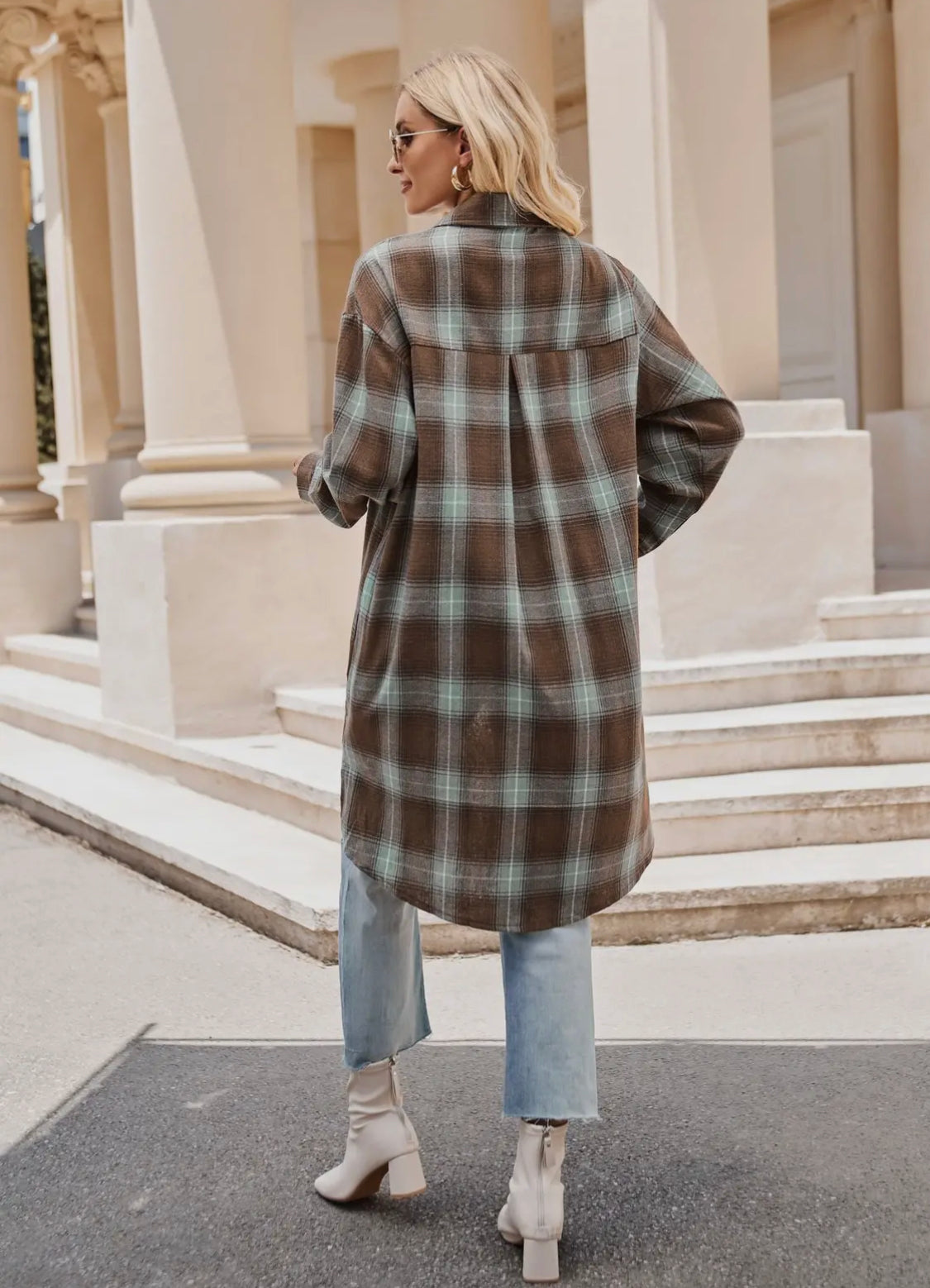 Indra’s Long Plaid Flannel