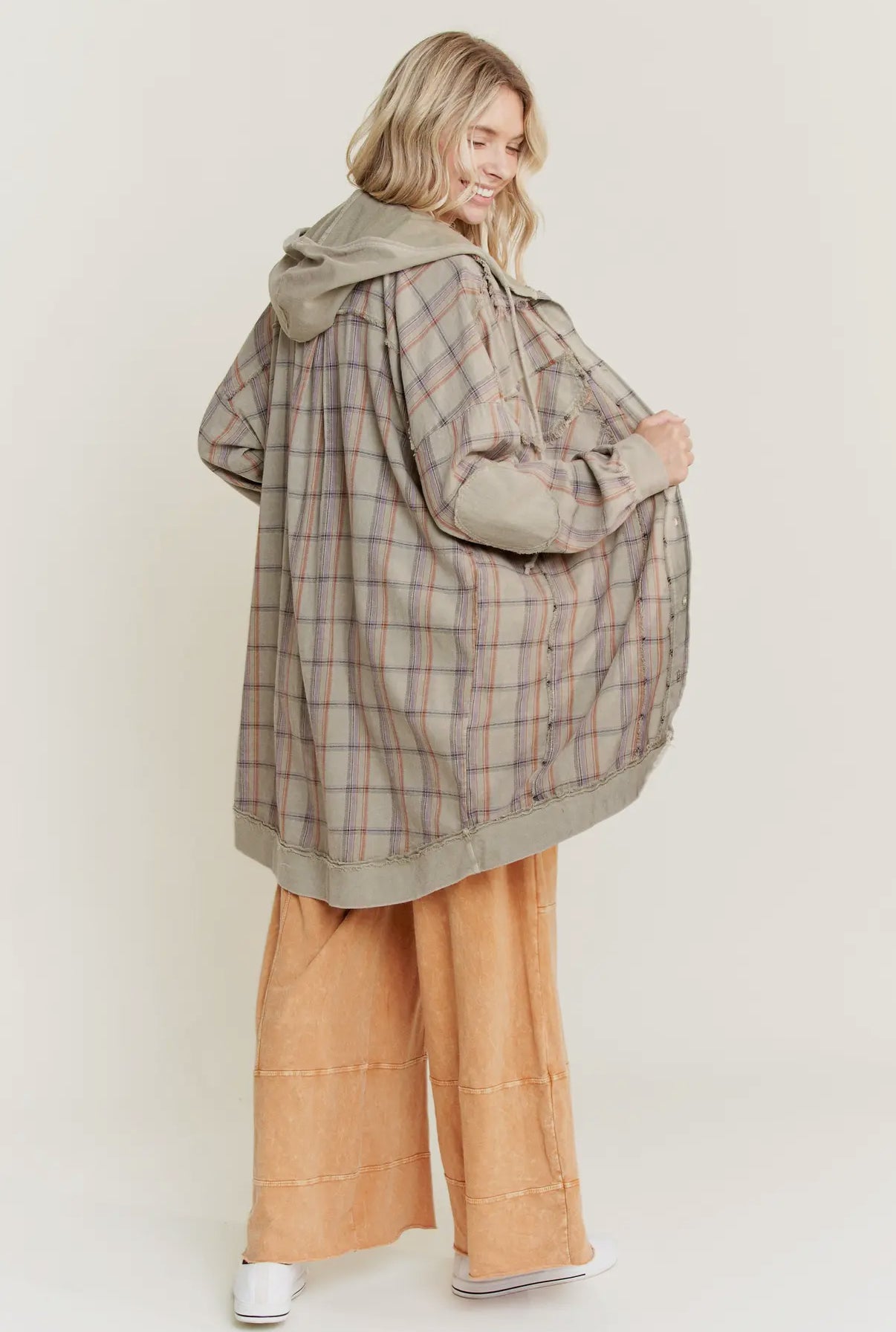 Vintage Olive Plaid Shacket