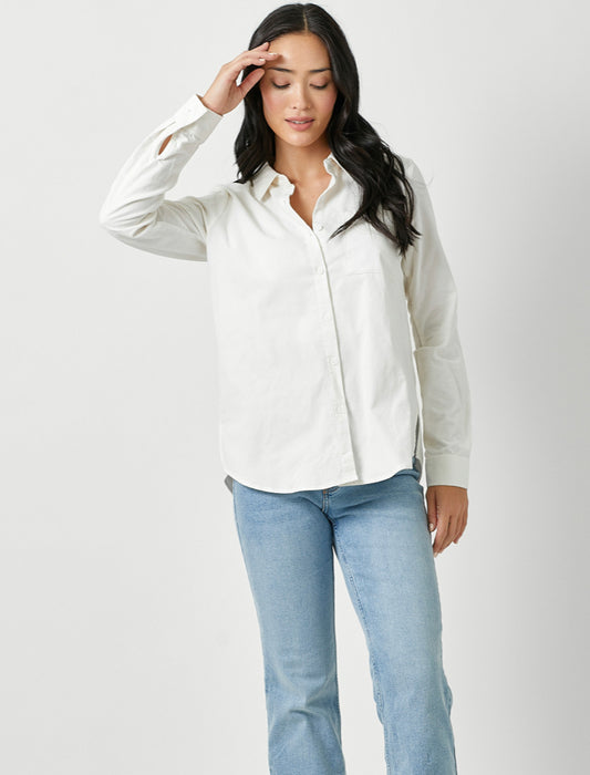 Wanda’s Ivory Corduroy Button Down