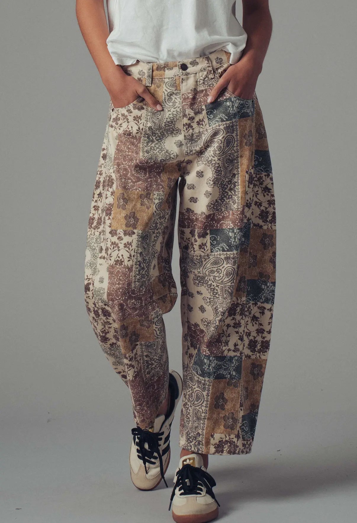 Boho Paisley Barrel Jeans