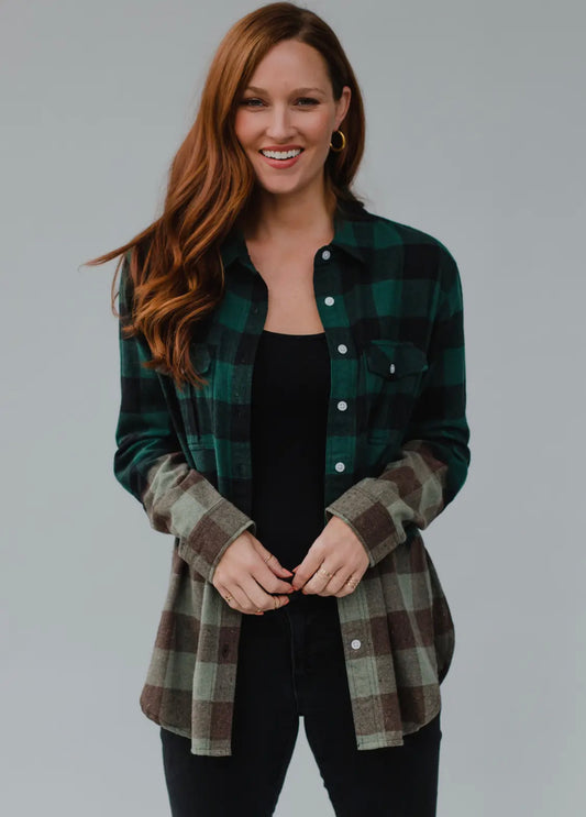 Brooke’s Green & Black Flannel