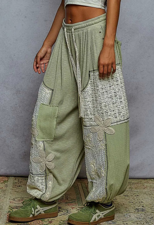 Matcha Floral Jogger