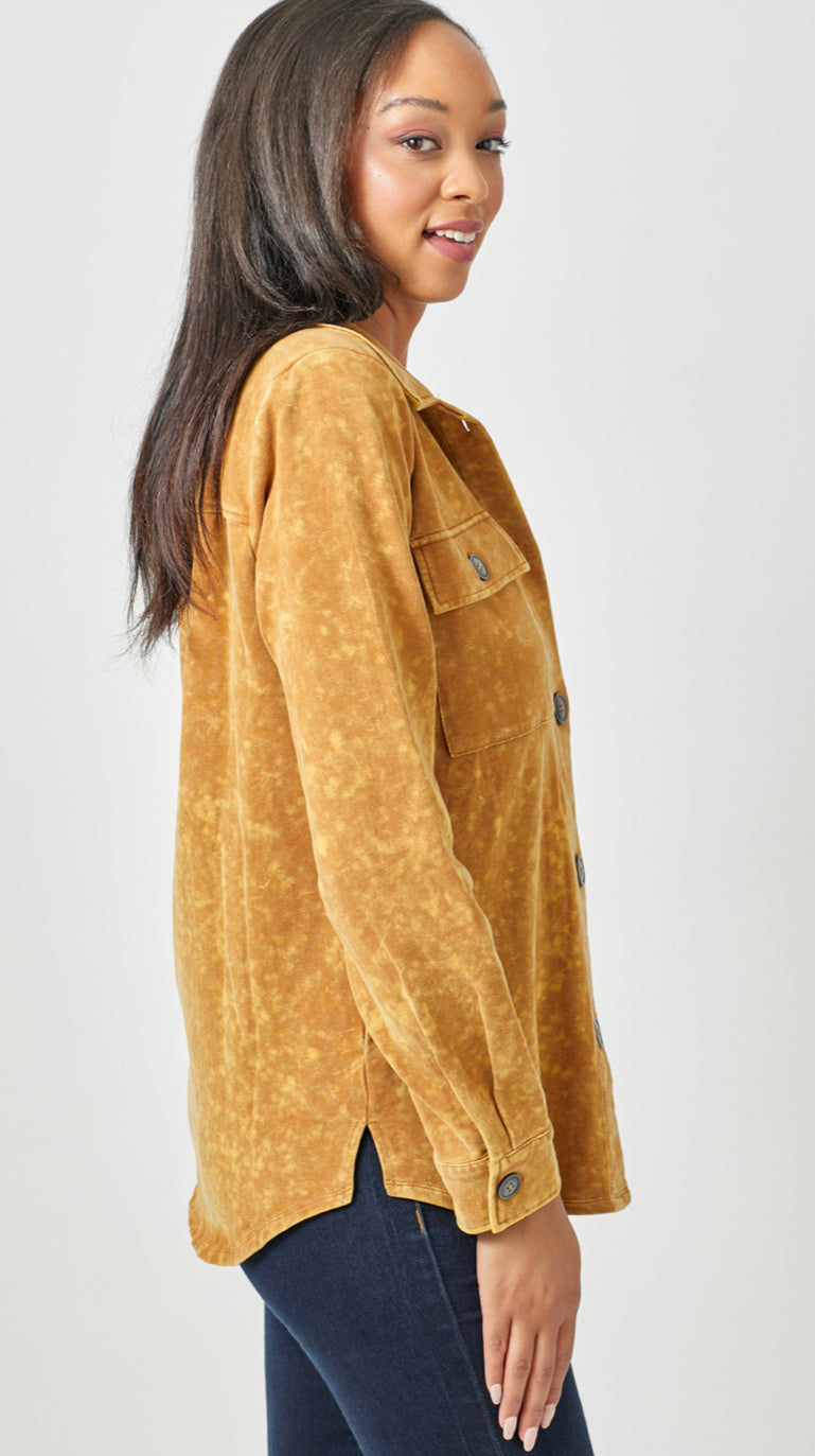 Georgie’s Washed Jacket- Mustard with