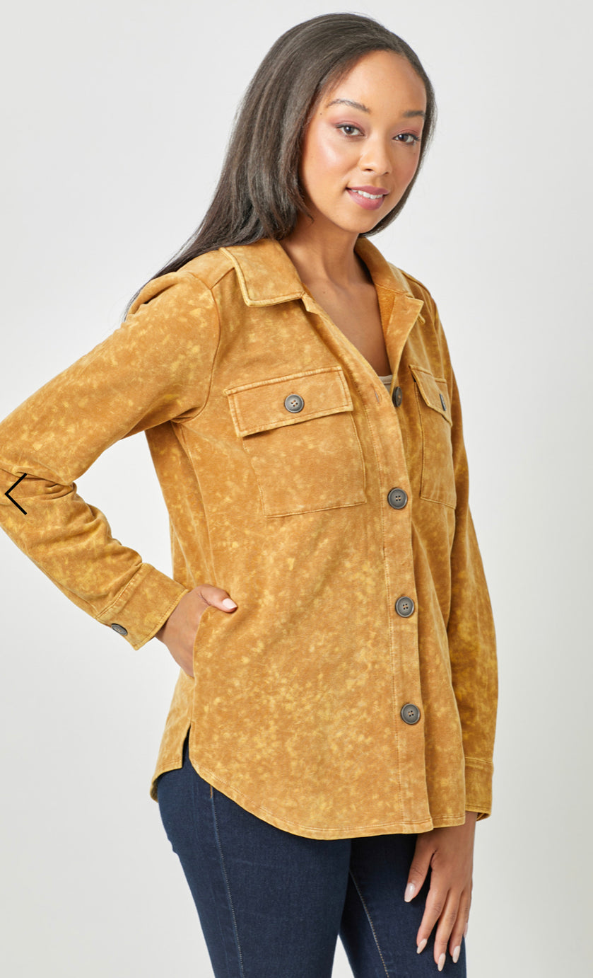 Georgie’s Washed Jacket- Mustard with