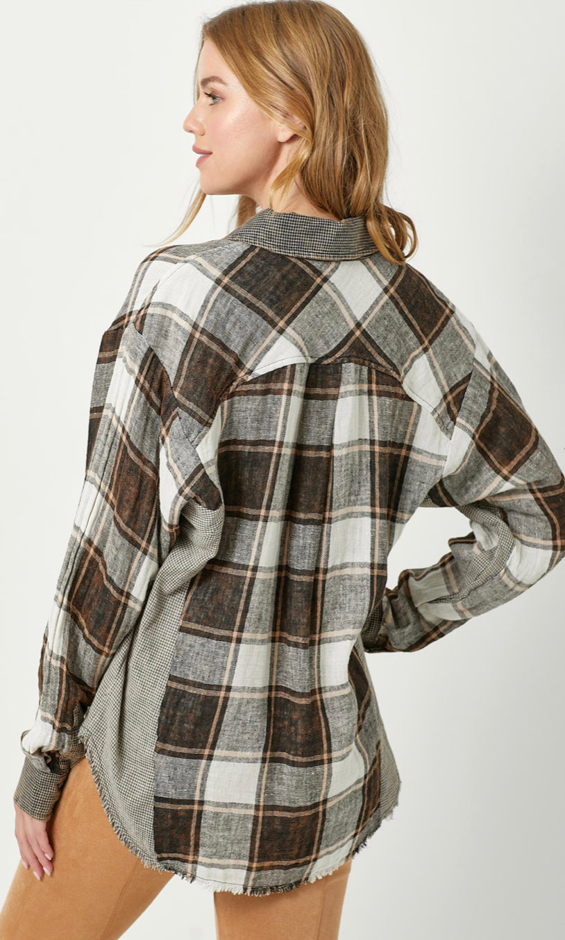 Lisa’s Plaid -Grey