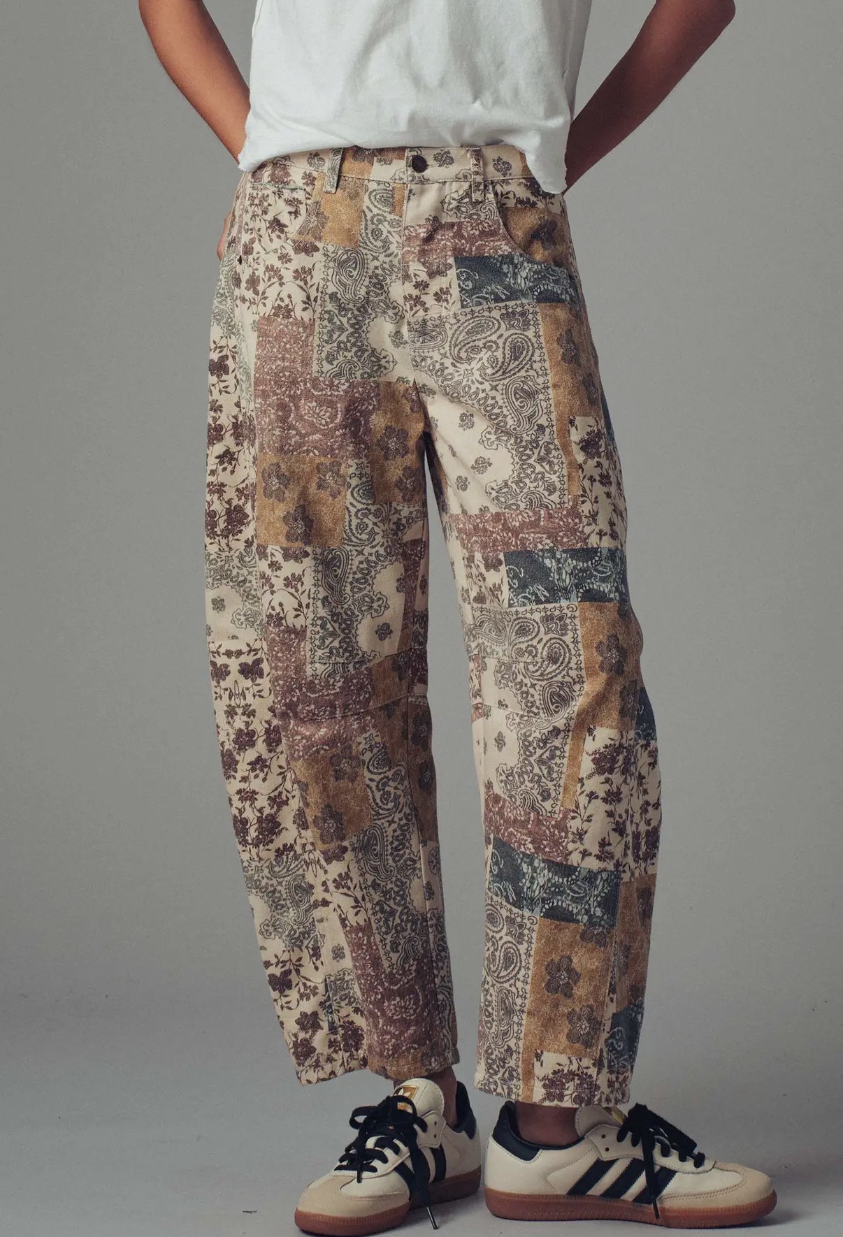Boho Paisley Barrel Jeans