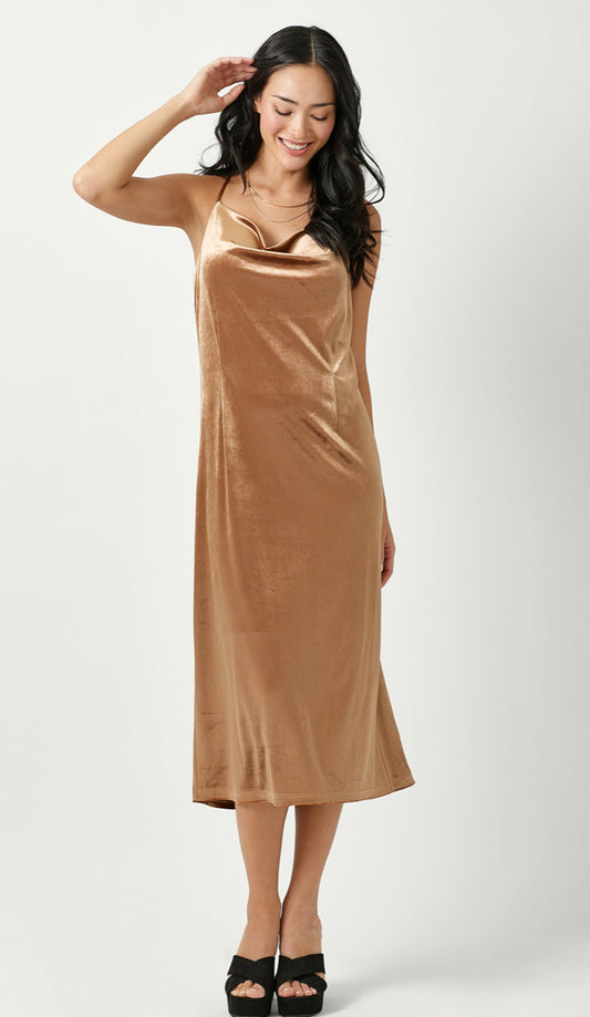Copper Velvet Dress