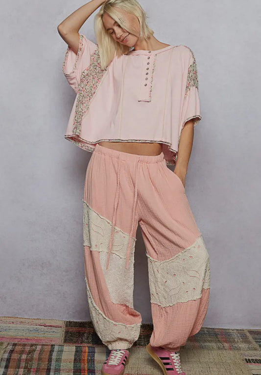 Light pink Gauze Jogger