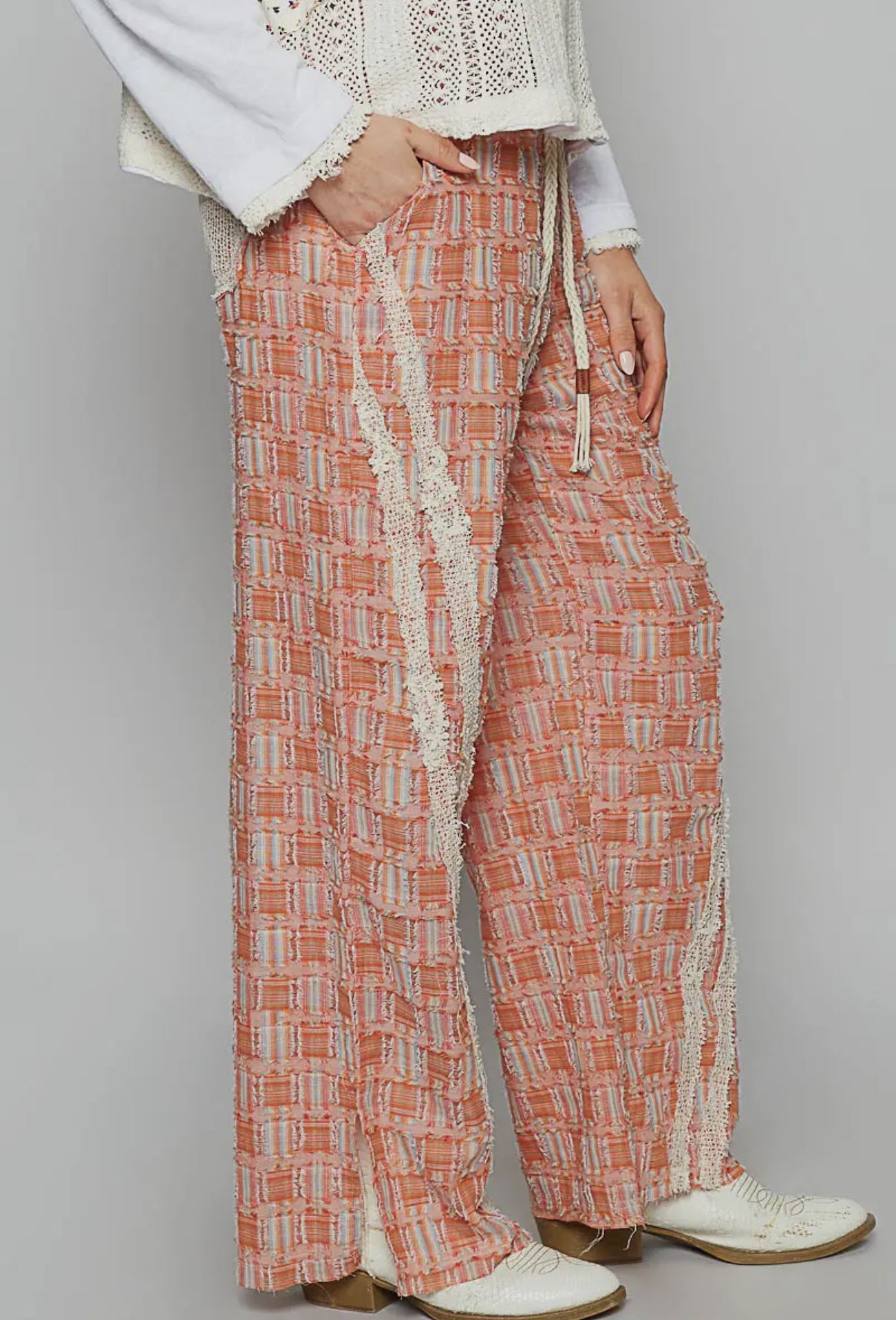 Orange Checkered Pants