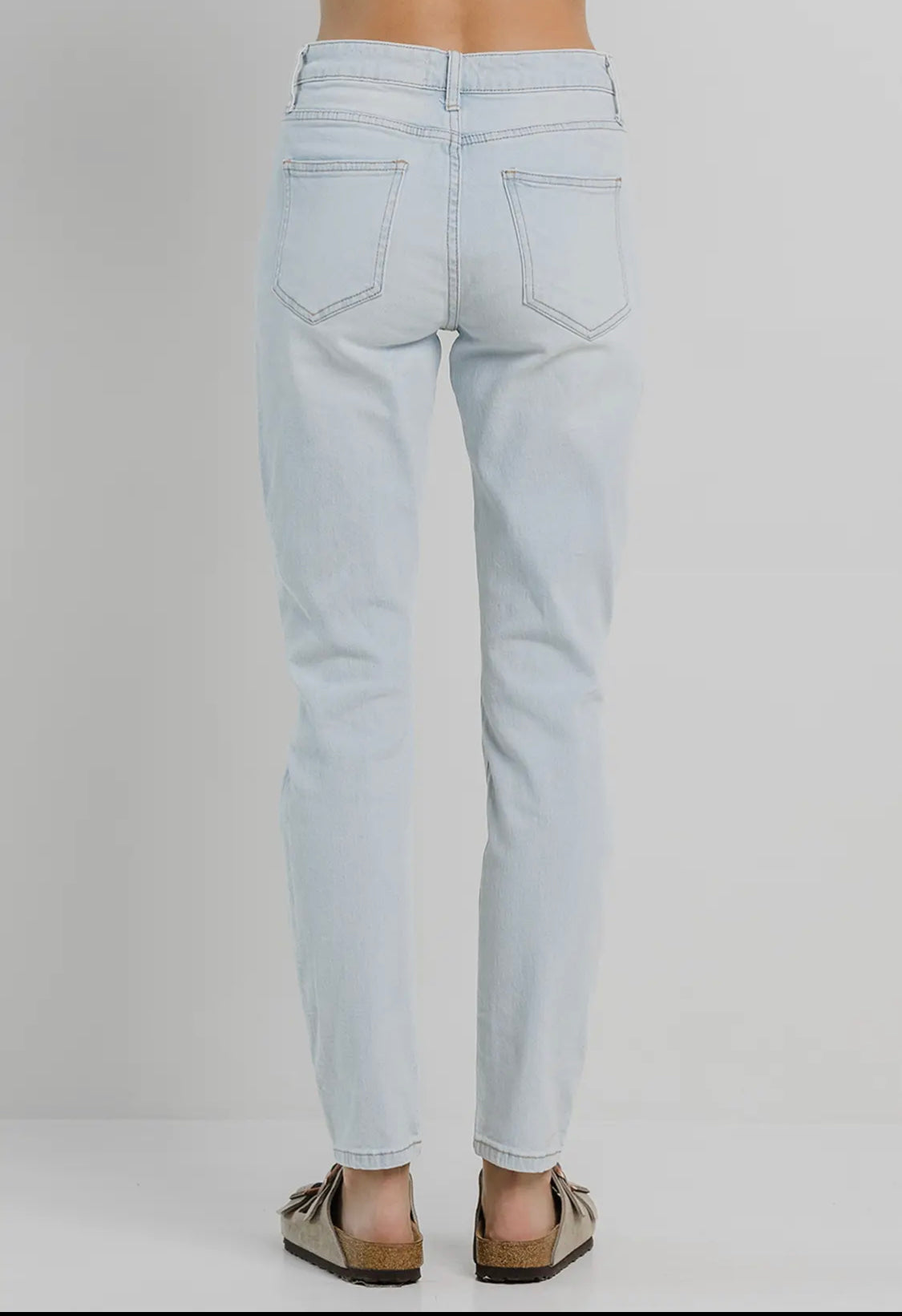 High Rise Light Wash Jean