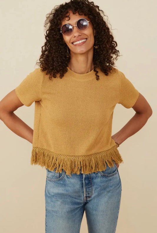 Mustard Fringe Bottom Top