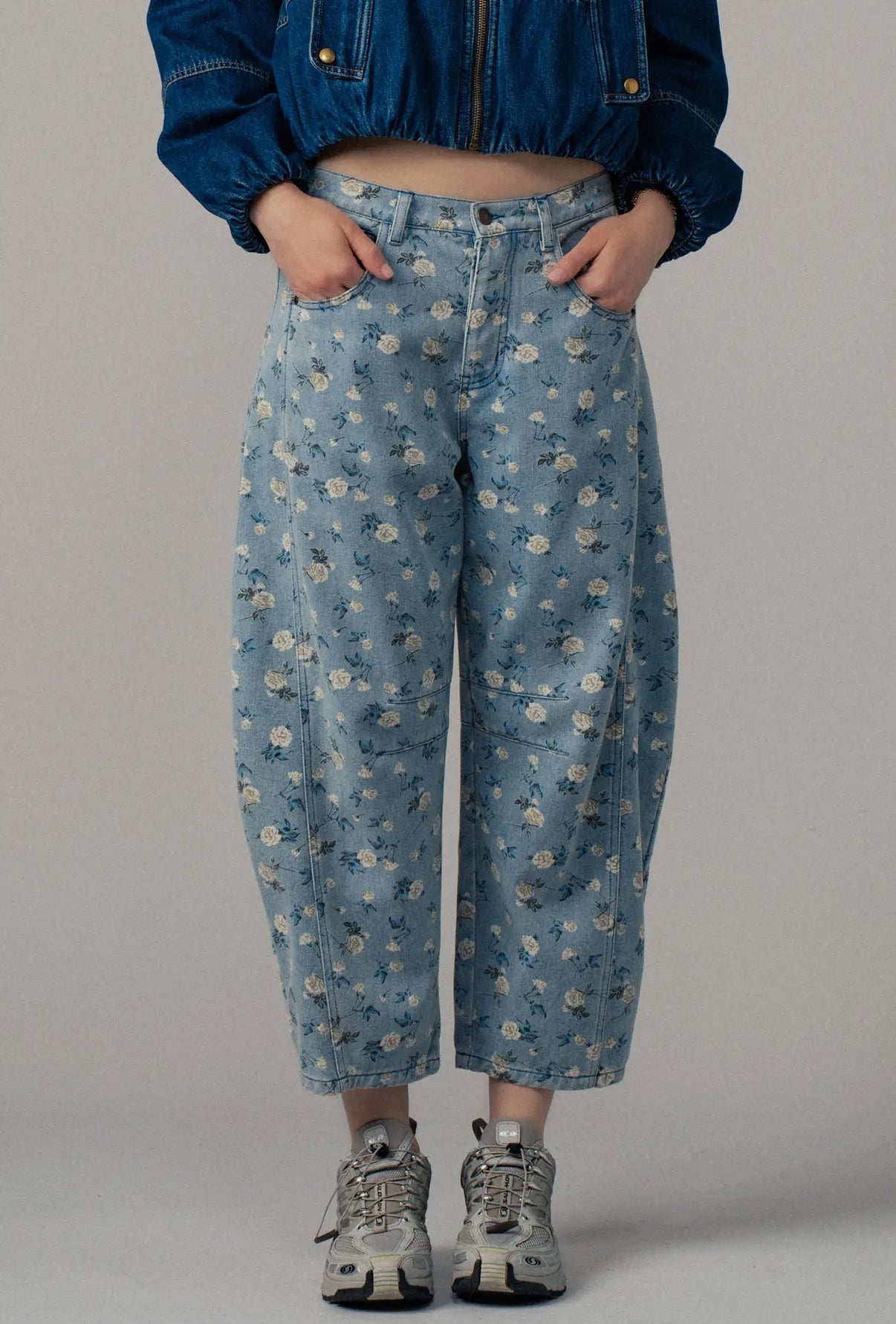 Wild Rose Barrel Jean