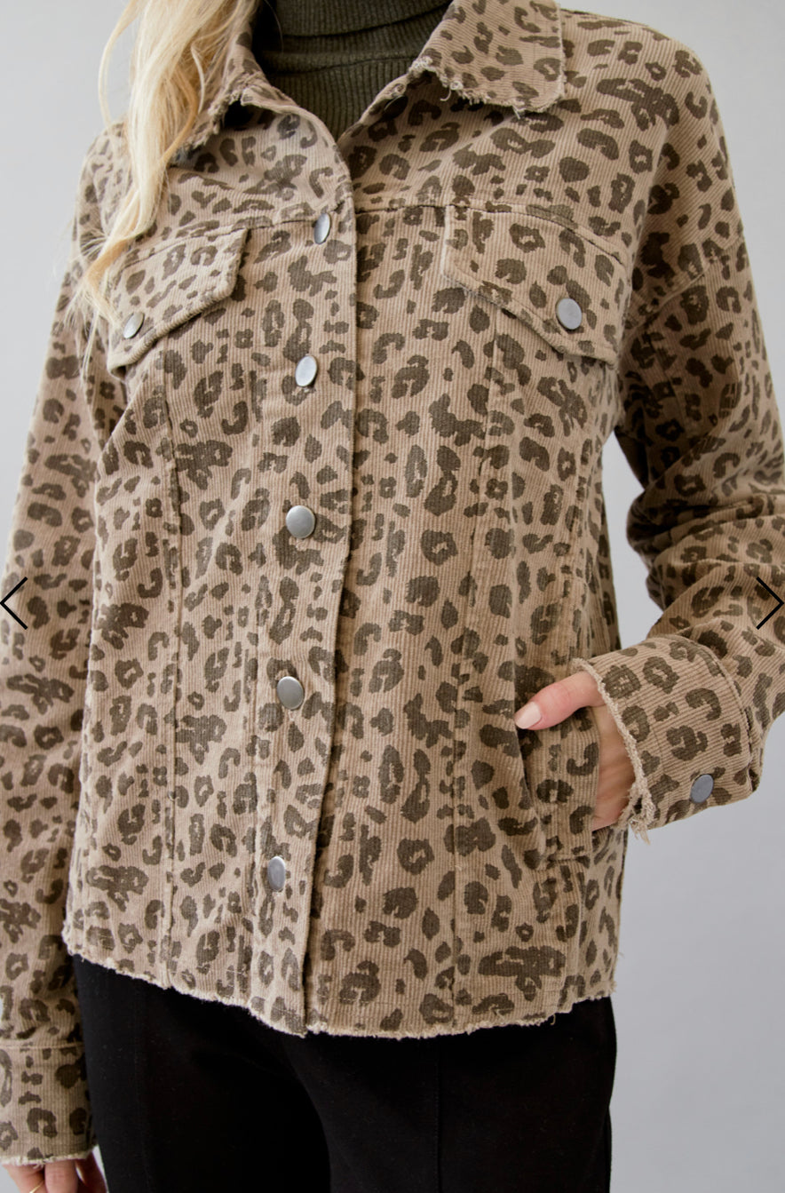 Leopard Trucker Jacket