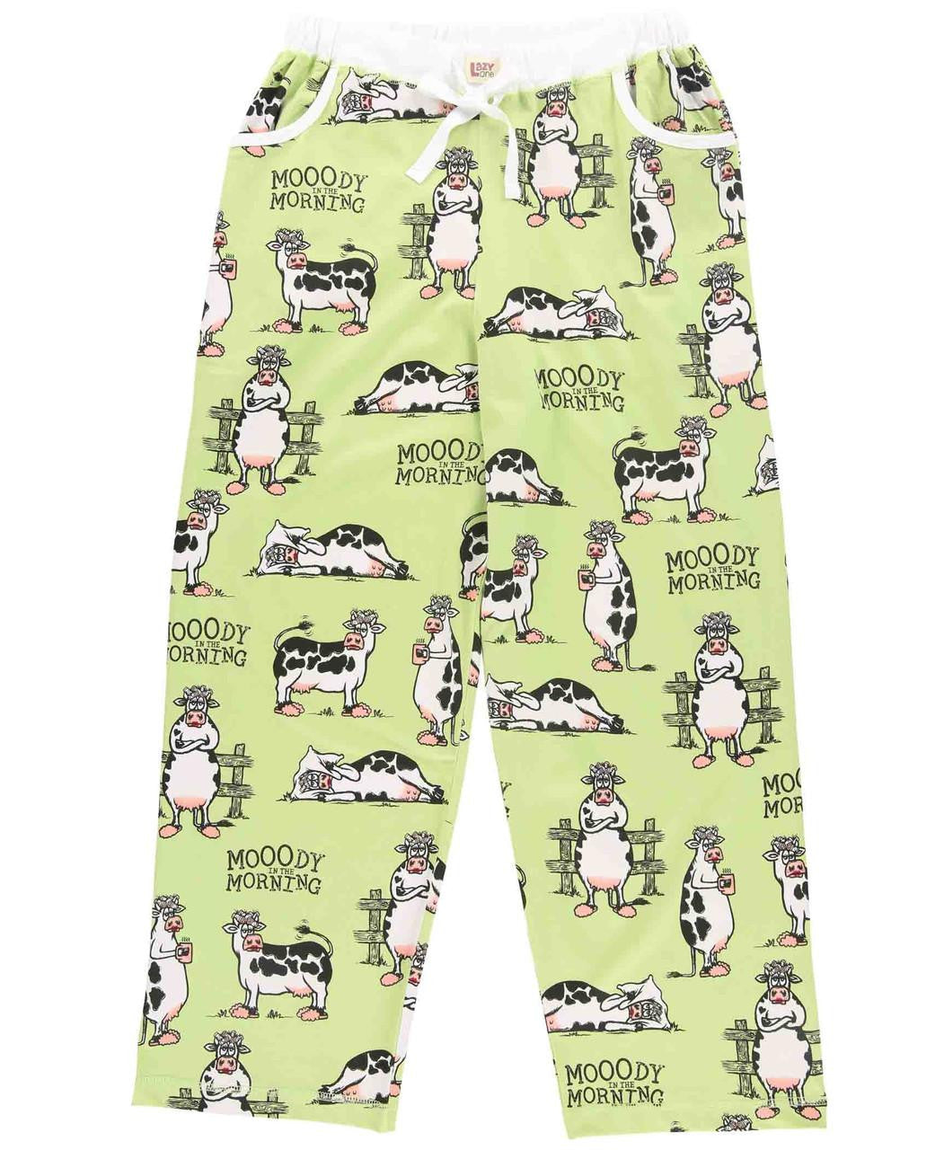 Moody In the Morning Cow PJ Pants