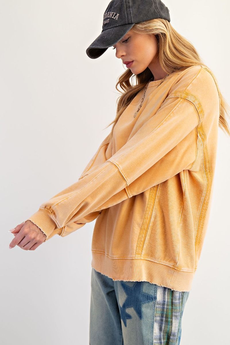 Honey Crochet Back Crewneck
