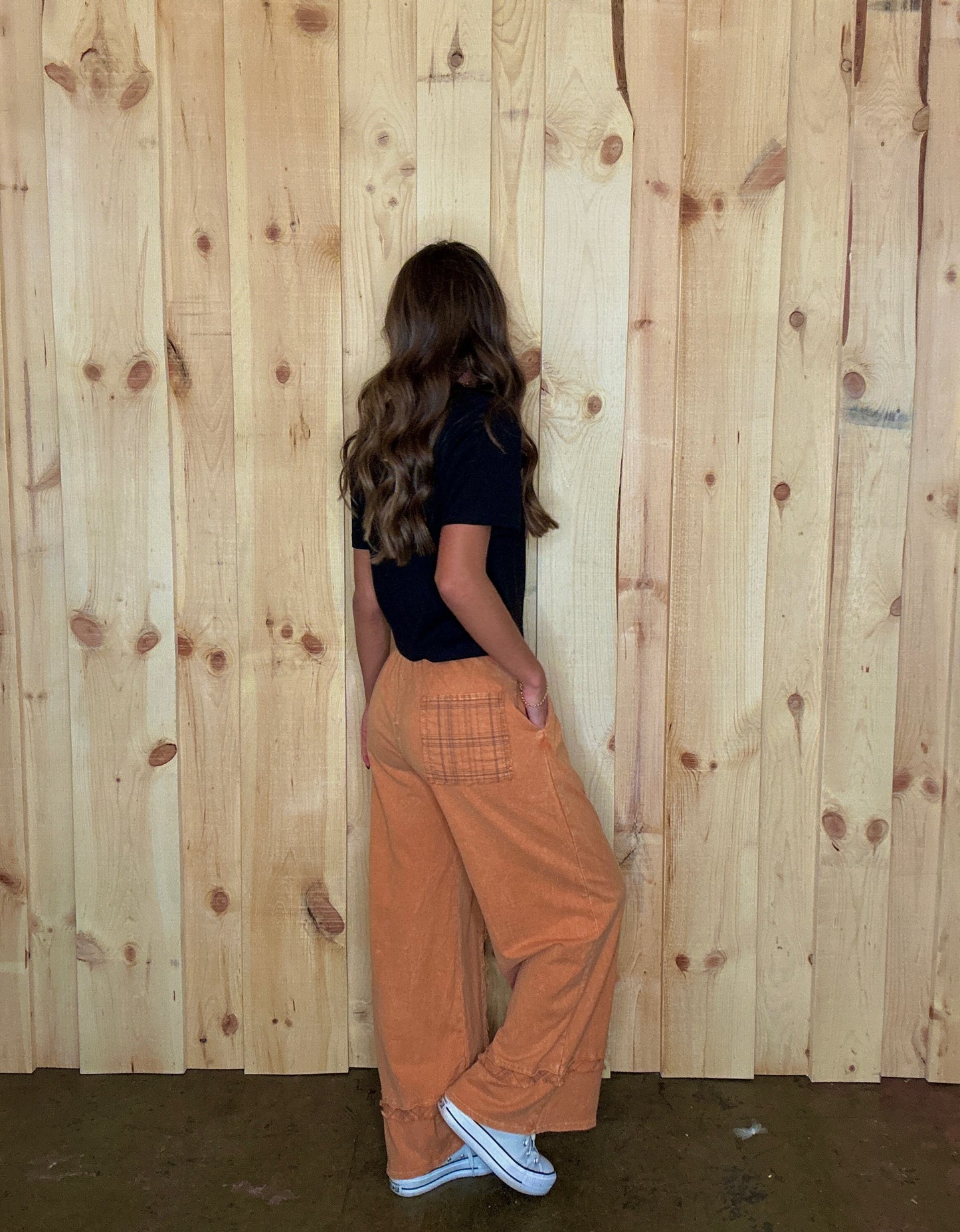 Butterscotch Plaid Seam Pants