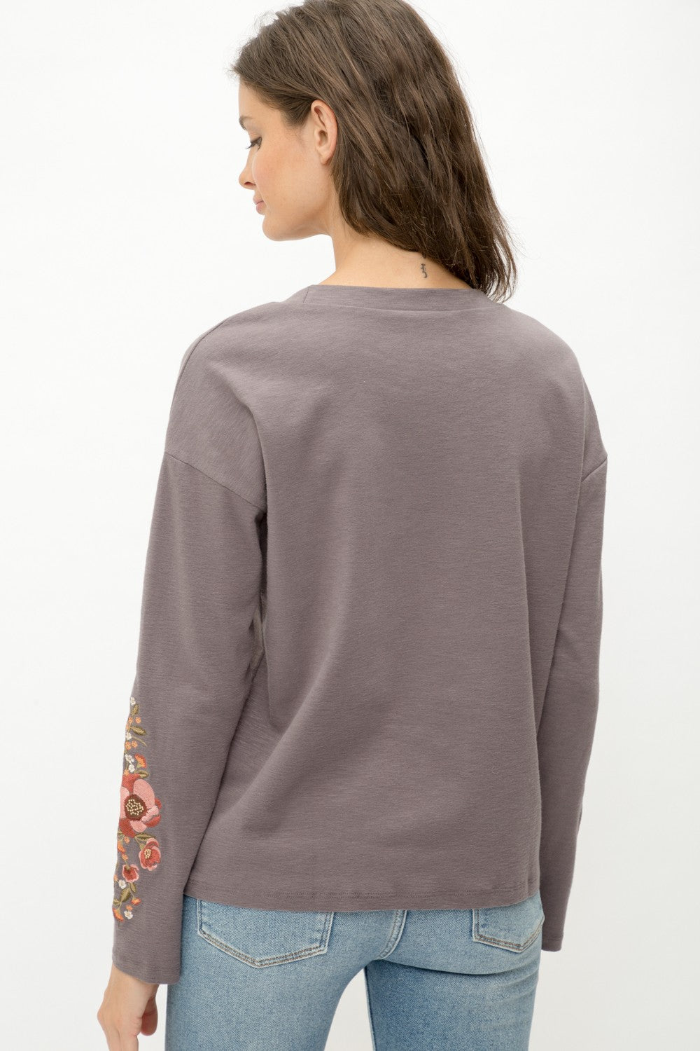 Charcoal Embroidered Longsleeve