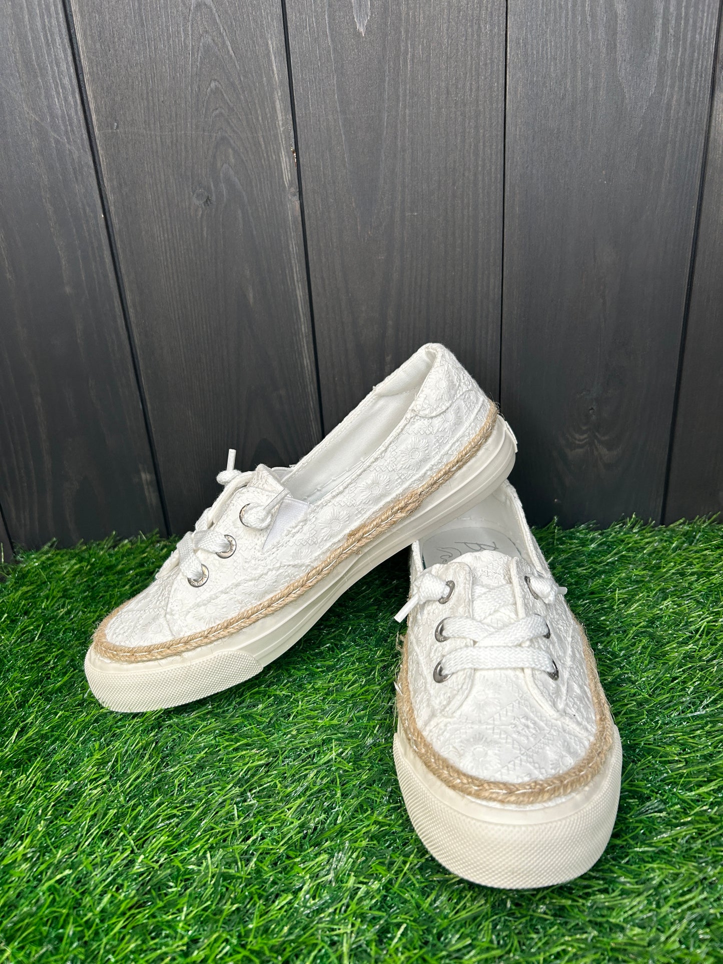White and Jute Slip-On