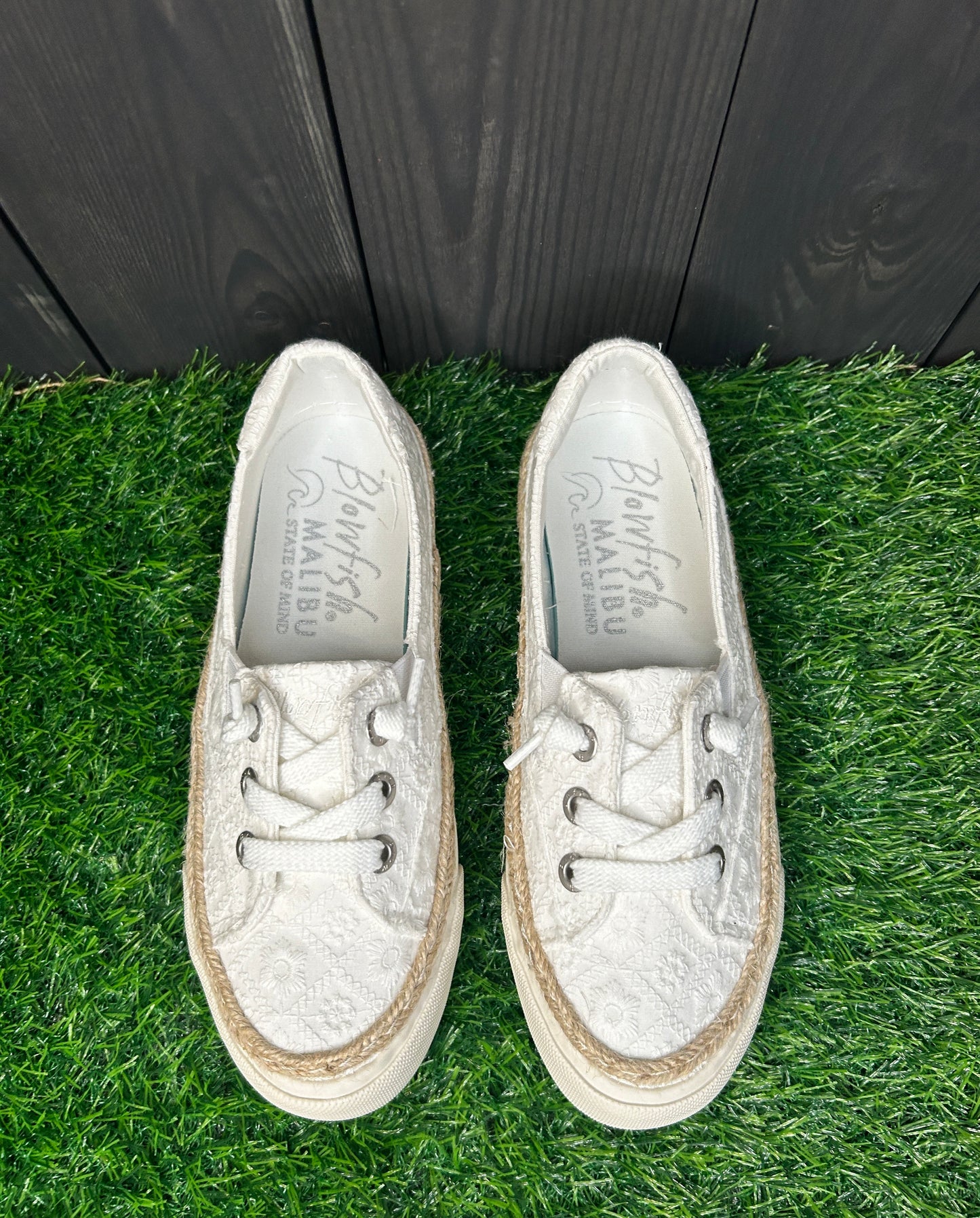 White and Jute Slip-On