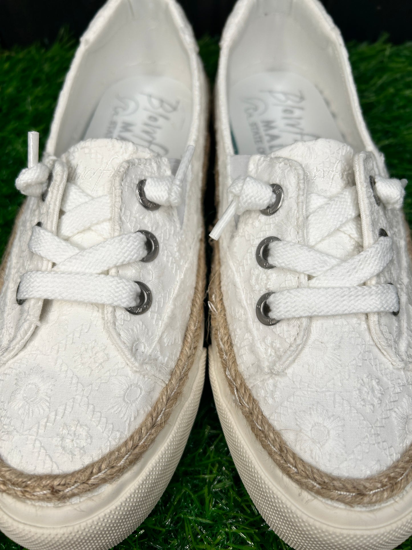 White and Jute Slip-On