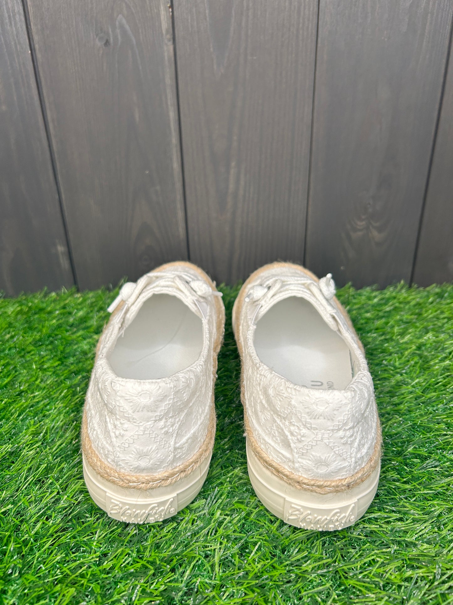 White and Jute Slip-On