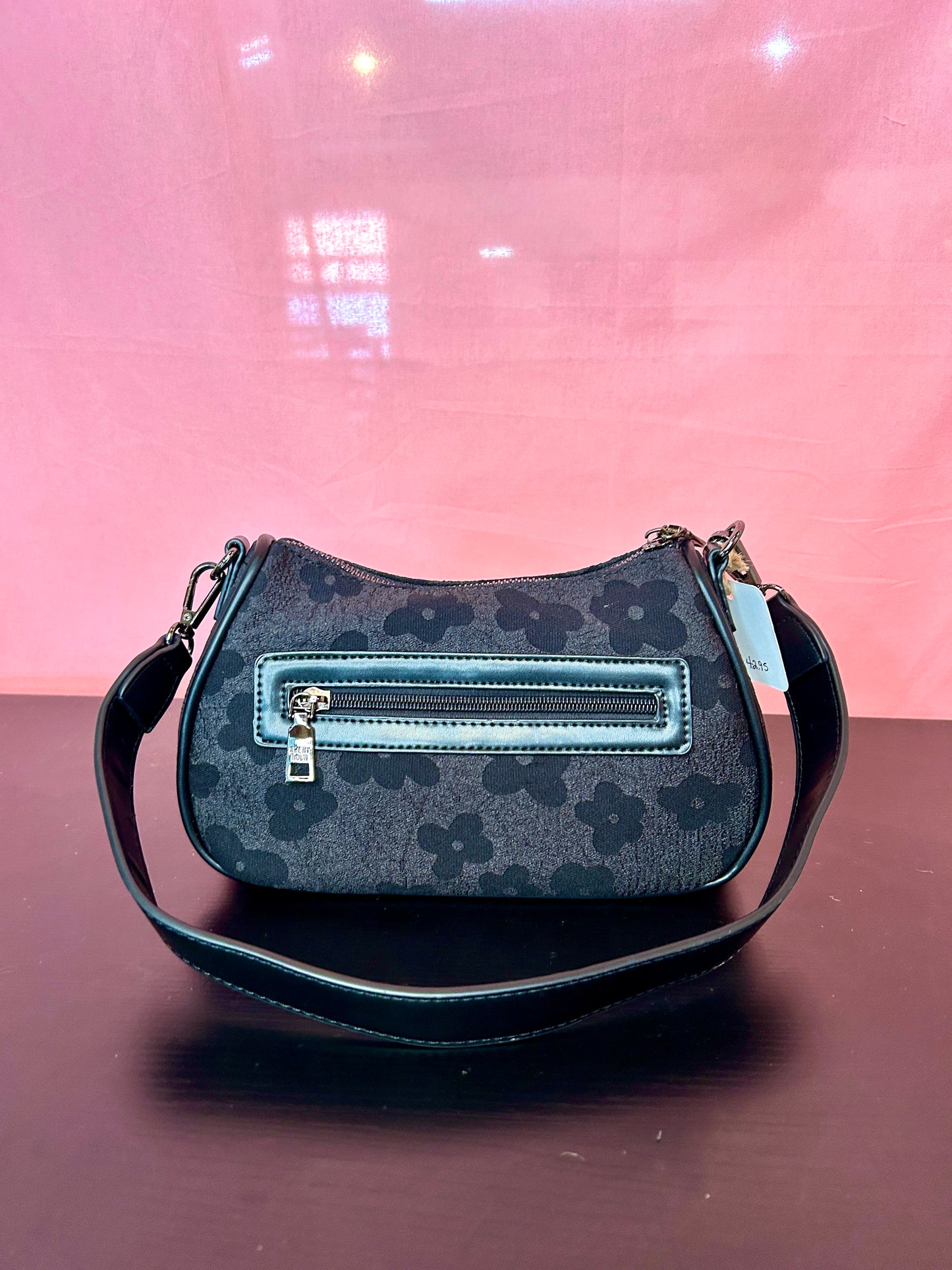 Dainty Black Floral Purse