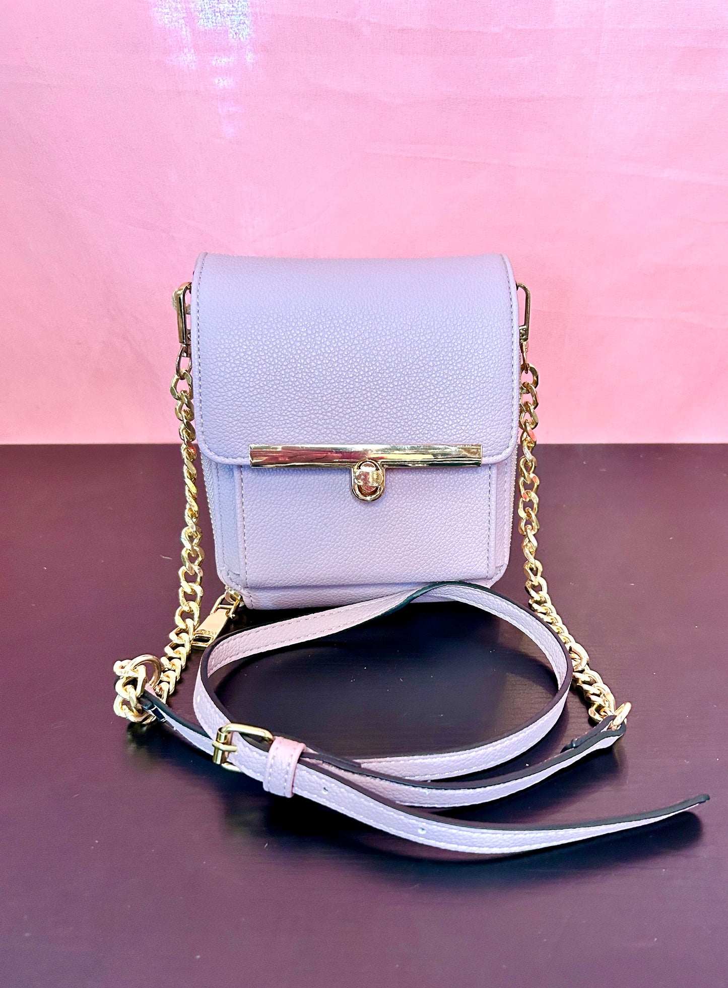 Purple Gold Detailed Mini Purse