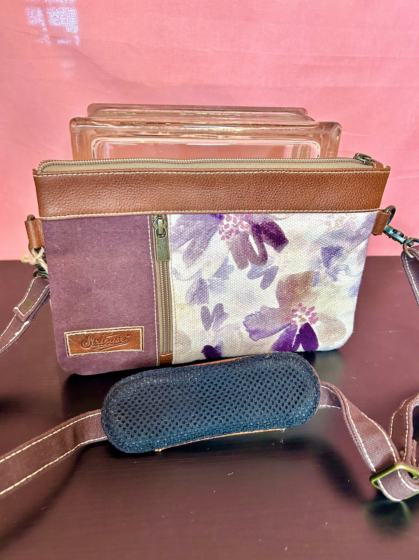 Purple Floral Sixfease Purse