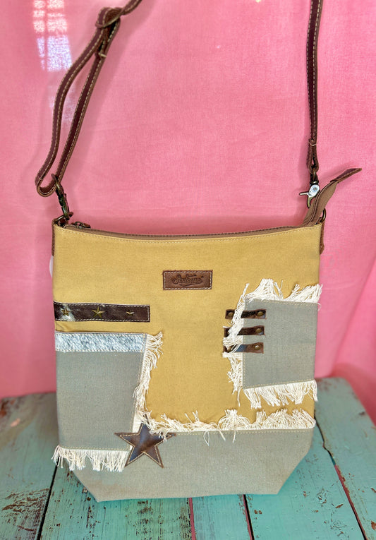 Yellow Canvas Star Purse