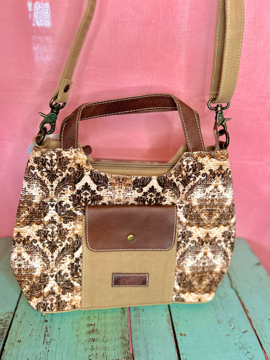 Brown and Rust Canvas Purse