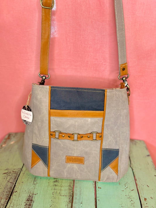 Grey Triple Buckle Purse