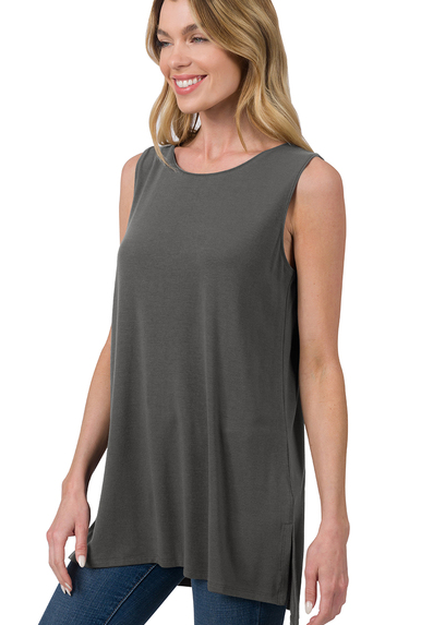 Leanna Mae Tank - Charcoal