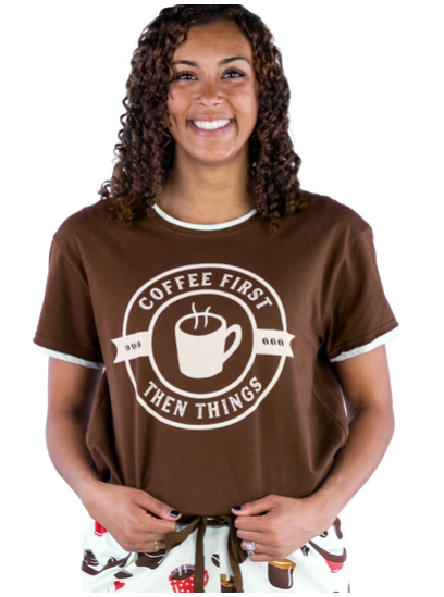 Coffee First PJ Shirt