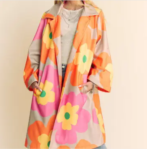 Retro Floral Coat