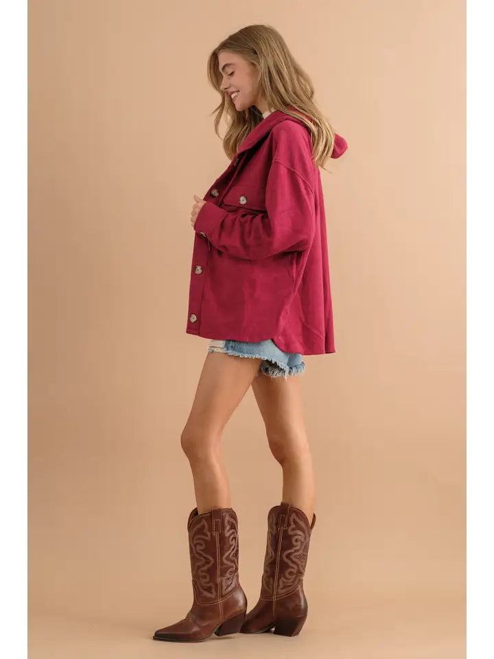 Red Textured Shacket