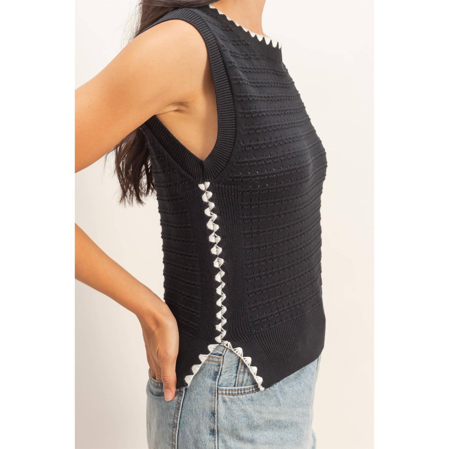 Eyelet Knit Tank