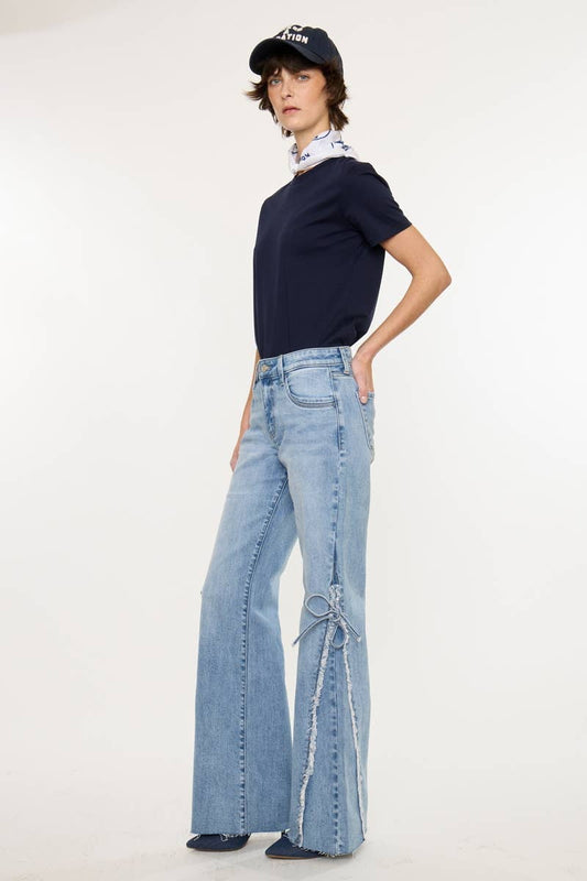 Mid-Rise Wide Flare Kancan Jeans